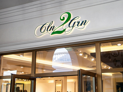 Cln2Grn Typography Logo