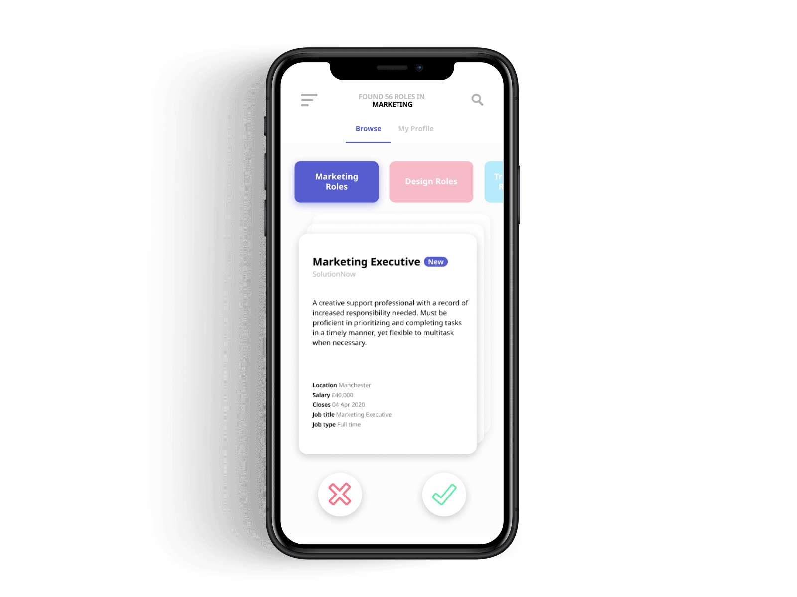 Job Ad Swiper by Pocketworks Mobile on Dribbble