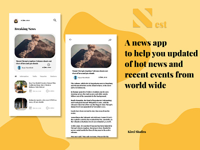 Nest App [news] app design news app ui uidesign