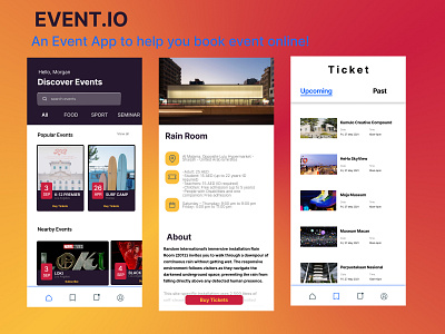 EVENT.io app design ui uidesign