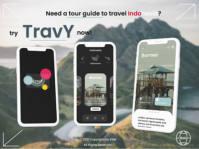 TravY -Indonesia best Tour Guiding App- app graphic design logo travel travel app travelapp ui ui uidesign uiux