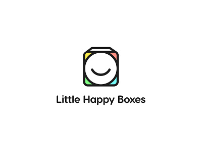 Little Happy Boxes 2d adobe art brand design branding clean colourful design graphic design illustration kids brand logo logo design logos minimal pastel vector