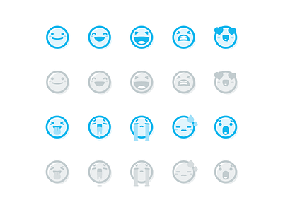 Emoji-Blue emoji emoji set icons illustrations