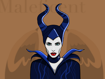 Maleficent dark illustration movie personage