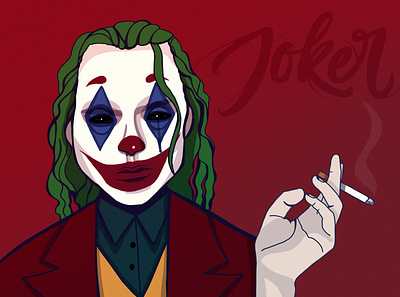 Joker dark design horror illustration joker movie movie personage procreate