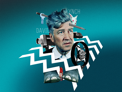 David Lynch collage design horror illustration illustrator movie personage photo photoshop