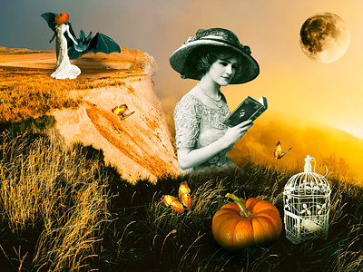 Halloween collage dark halloween horror illustration photoshop