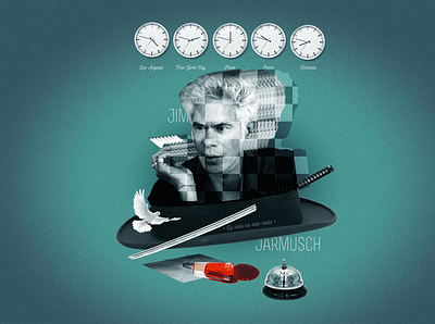 Jim Jarmusch collage design illustration movie personage photoshop