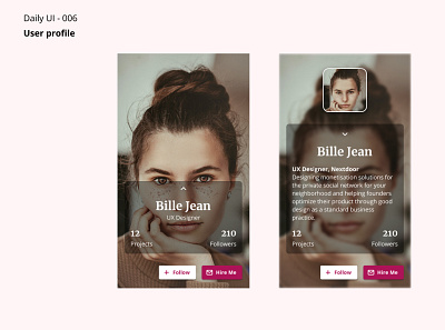 Daily UI 006 - User Profile 006 daily ui 006 user profile dailyui design ui user profile ux