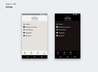 Daily UI 007 - Settings 007 dailyui design ui ux