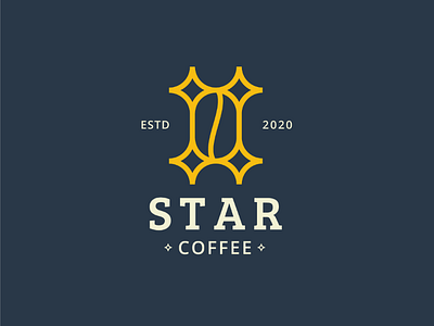 Star Coffee - Logo Design adobe illustrator brand branding concept design flat graphic design icon identity logo logo design mark minimal star vector