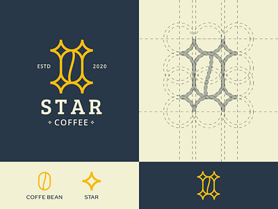 Star Coffee - Logo Concept adobe illustrator brand branding coffee concept design flat graphic design icon identity logo logo design mark minimal star vector