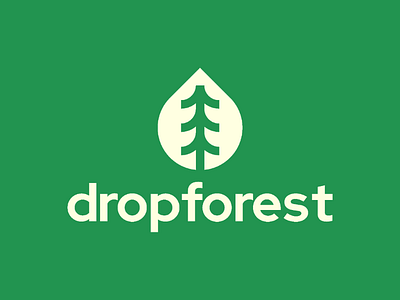 dropforest Logo Design brand brand identity branding design drop logo forest logo icon identity logo logo design logo designer logos modern nature startup logo symbol tree unused visual identity