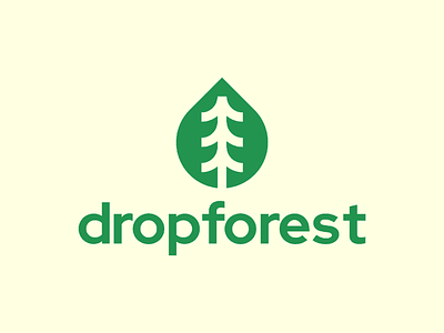 dropforest Logo Design brand brand identity branding design drop logo forest logo icon identity logo logo design logo designer logos mark modern nature startup logo symbol tree visual identity