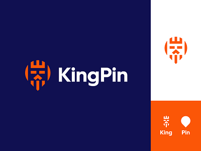 KingPin - Logo Design brand brand identity branding design identity logo logodesigner logos mark minimal modern startup logo symbol vector