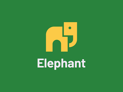 E - Elephant animal animal logo brand brand identity branding design elephant elephant logo geometric logo identity logo logos mark minimal startup logo vector