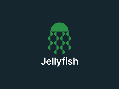 J - Jellyfish animal logo animal logos brand brand identity branding circles design geometic identity j jellyfish jellyfish logo logo logo challenge logo designer logos mark minimal
