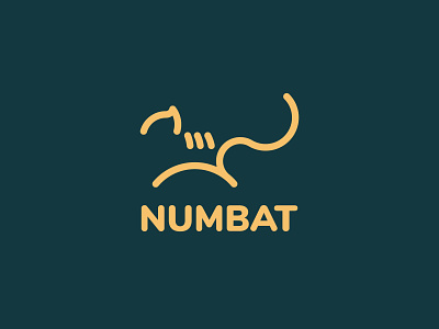 N - Numbat animal logo brand brand identity branding design identity line logo logo logo challenge logodesigner logos mark minimal mouse numbat numbat logo simple