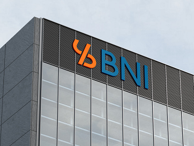 BNI Bank Signboard Mockups bank logo brand brand identity branding design graphic design identity illustration logo logo design logos