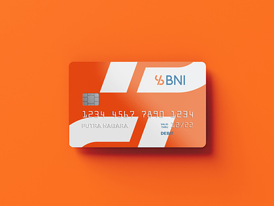 BNI Bank Credit Card Mockup bank logo brand brand identity branding design finance logo graphic design identity logo logo design logos number logo