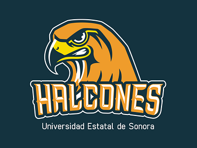Halcones UES design hermosillo illustration logo logotipo logotype mexico sonora ues visorstudio