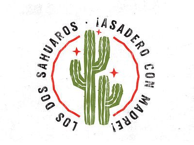 LOS DOS SAHUAROS ASADERO CON MADRE asadero branding carneasada design df hermosillo logo logotipo logotype mexico méxico sonora vector visorstudio