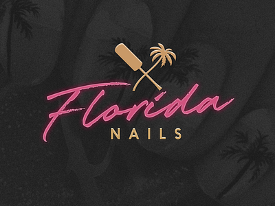 Florida nails design diseño florida hermosillo hmo logo logotype mexico nails sonora visorstudio