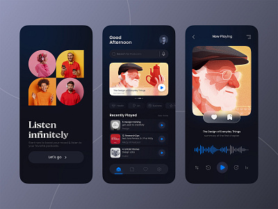 Podcast App Concept UI app branding design icon ui ux web website