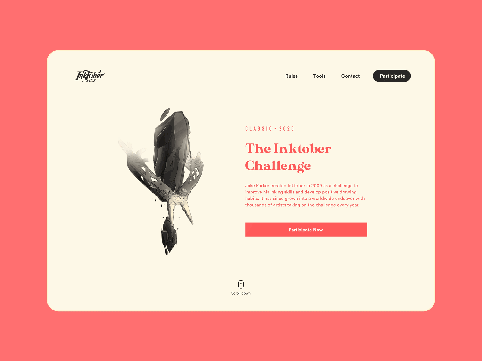 The Inktober Challenge animation design illustraion motion design typography ux