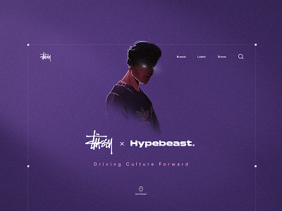 STUSSY X HYPEBEAST illustration typography ui ux