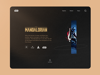 Disney - The Mandalorian concept illustration ui ux website design