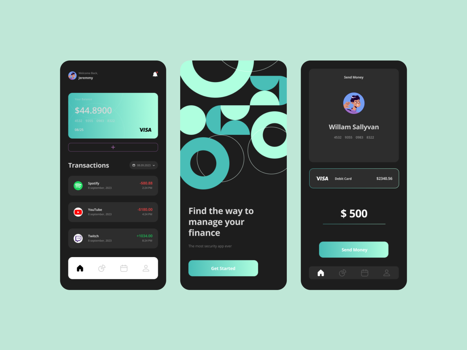 Finance app by Zlata Chernova on Dribbble