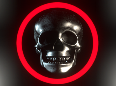 skull mark 3d branding icon illustration render skull