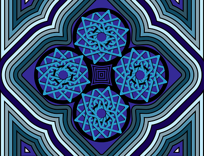 mandalaish/islamic pattern vector study archvis design illustration vector