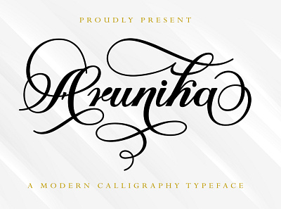 Arunika - Modern Calligraphy Font branding calligraphy design font type design typeface typography