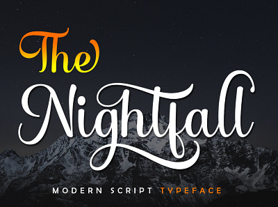 The Nightfall - Stylish Script Font branding calligraphy design font type design typeface typography