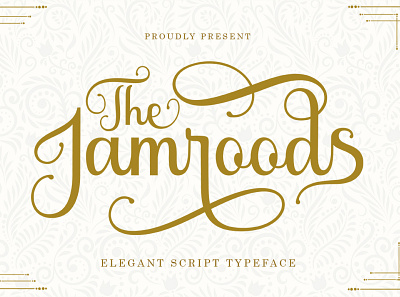 The Jamroos - Elegant Calligraphy Font branding calligraphy design font illustration logo type design typeface typography