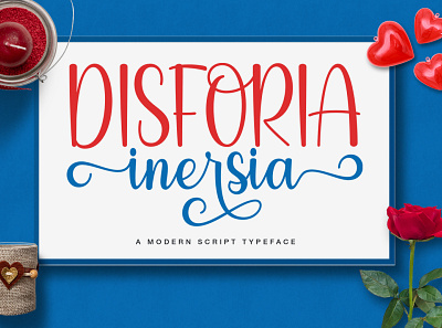 Disforia Inersia - Modern Script Font branding calligraphy design font illustration logo type design typeface typography