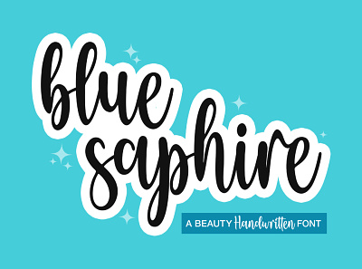 Blue Saphire - Handwritten Font branding calligraphy design font illustration type design typeface typography