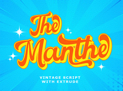 The Manthe - Vintage Style Font branding calligraphy design font illustration ty type design typeface typography