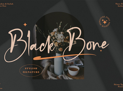 Black Bone - Luxury Signature Font branding calligraphy design font illustration logo type design typeface typography ui