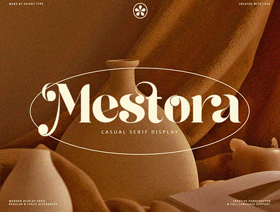 Mestora - Retro Serif 70s 80s 90s branding calligraphy design display font illustration logo retro type type design typeface typography ui vintage visual