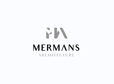 Merman Architecture architecture branding building design dual meaning graphic design icon lettermark logo minimalist minimalist logo modern monogram simple simple logo