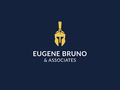 Eugene Bruno & Associates branding design dual meaning elegant graphic design icon law logo logo minimalist modern pillar simple sparta symbol warrior