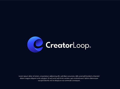 Creator Loop branding design dual meaning graphic design icon lettermark logo minimalist modern monogram simple website world