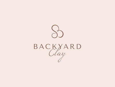 Backyard Clay boutiques branding design dual meaning elegant feminine graphic design icon lettermark logo minimalist modern monogram simple