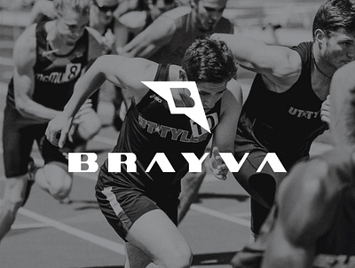 Brayva bold branding design dual meaning icon lettermark logo minimalist modern monogram simple sports logo strong
