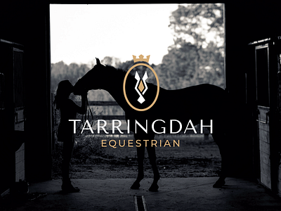 Tarringdah Equestrian branding design dual meaning elegant emblem equestrian equestry graphic design horse icon illustration logo luxury mark minimalist modern symbol vector