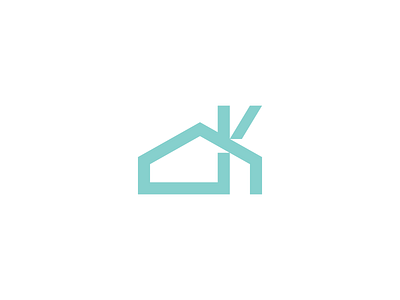 K and Home branding design dual meaning exterior graphic design home house icon interior letter k logo mark minimalist modern properties real estate realty symbol vector