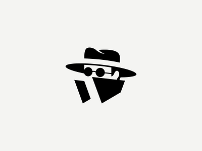 Mysterious Man agent branding design dual meaning graphic design illustration logo mafia man masculine minimalist modern mysterious mystery spy vector